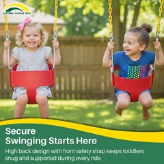 Heavy-Duty High Back Full Bucket Swing Seat | Coated Chains Fully Assembled |…