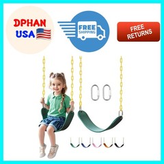 Easy-to-Install Heavy-Duty Swing Seat with 66″ Chains for Kids’ Playgrounds