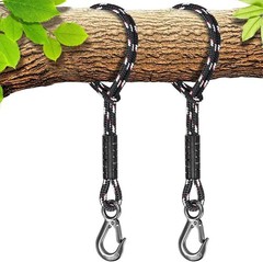 2 Pack 19 Inch Tree Swing Rope with Heavy Duty Hooks – Durable Outdoor Fun