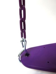 Heavy Duty Swing Set Seat Purple Kids Ages 3-10 Holds 250 lbs. Coated Chains