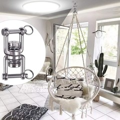 Dual Hanging Rings Hammock Swing Hanger, Swivel Stainless Steel Mounting Bear…