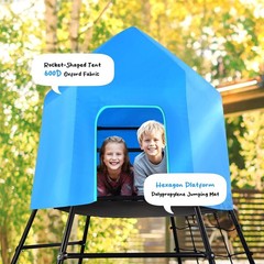 Climbing Toys Jungle Gym with Platform and Tent, Weather-Resistant Canopy 200lbs