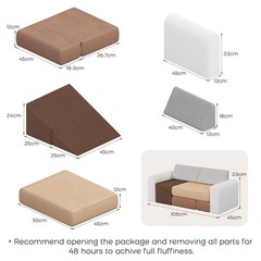 BanaSuper 7-Piece Kids Climbing Foam Blocks,Set for Baby Creative Boys & Girls