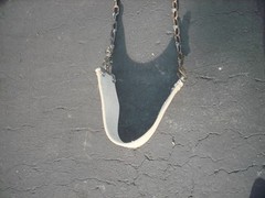 Vintage Town/Village Park Playground Swingset Chain Suspended Swing Tree Swing
