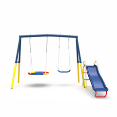 Color Swing Set for Backyard,Swing Outdoor With a slide 440lbs