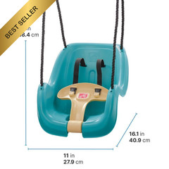 Step2 Infant to Toddler Bucket Swing Seat Backyard Playset Secure Harness 9M-3Y