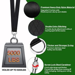 Tree Swing Hanging Straps Kit (Set of 2) – 3FT/8FT/10FT/20FT/Heavy 30FT Black