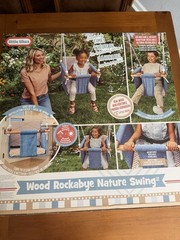 Little Tikes Wood Rockabye Nature Swing Adjustable Height Easy Set Up