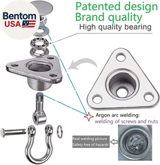 Stainless Steel Hanger with Smooth Swing Bearings, Heavy Duty 180°+360° Swivel S