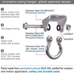 All-Purpose Swing Hanger – Corrosion Resistant 304 Stainless Steel, Easy Install