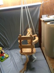 Children Wooden Horse Swing – Seat Area is 8″Long x 9″ wide. NEW
