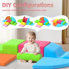 8 Piece Climbing Blocks，Soft Play Climbing Toys Indoor for Toddlers Ideal Cra…