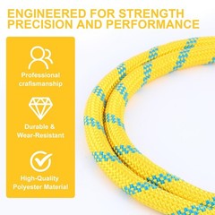 1/2in x 150ft Arborist Rope – 9000lb Breaking Strength Static Climbing Lin