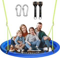 43″ Tree Swing 600LB Weight Capacity with Hanging Carabiners, Waterproof Flying