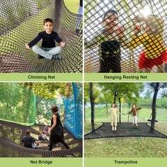 Kids Climbing Cargo Net 6.5×9.8ft – Playground Safety Net for Tree House, Obstac