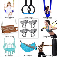 4Pack Stainless Steel Swing Hanger Ceiling Mount 1000 LB Capacity 180° Swing Swi