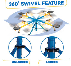 Swivel Teeter Totter Indoor for Toddlers Age 2-5, 360 Seesaw Frame Expands