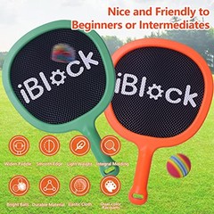 Outdoor Portable Bouncy Balls & Paddles Set for Kids or Adults