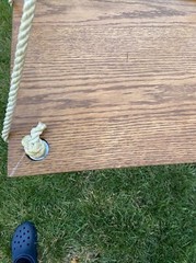 Amish made Wooden Tree Swing Seat Rope Pine Wood Swing Set 17.5×16.5″
