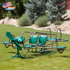 Kids’S Ace Flyer Metal Teeter Totter Green and Brown FREE SHIPPING USA
