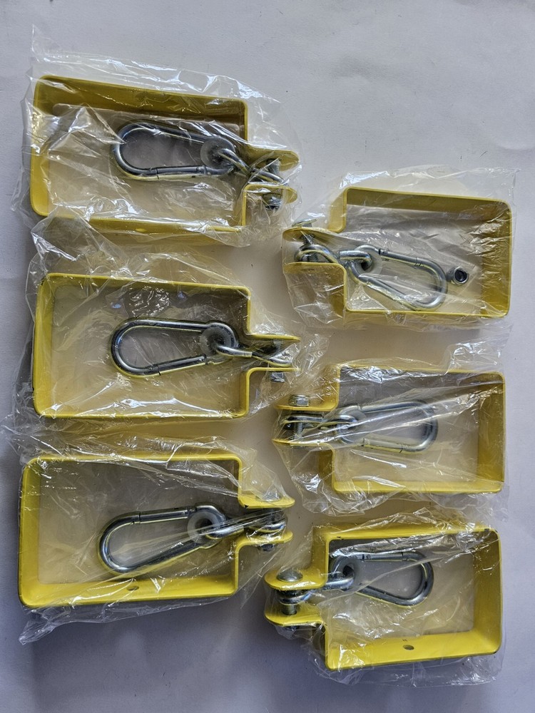 6Pcs Yellow Swing Hangers with Snap Hooks Metal Swing Heavy Duty Set Accessories