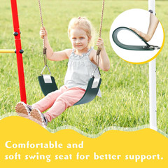Swing Seat with Metal Triangle Ring 30.4 X 5.9 Inch, Heavy Duty Swing Set Replac