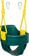 High Back Full Bucket Toddler Swing Seat with Finger Grip, Plastic Coated Cha…
