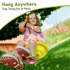 Tree Swing Disc, Round Swing Seat for Outdoor Backyard Playground, Holds 220l…