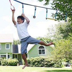 2 Pack Ninja Monkey Bars with Grip Ball 250LB Capacity Obstacle Course Bars with