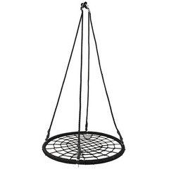 40″ Diameter Kids Saucer Tree Swing Set with PE Rope Backyard Outdoor Black
