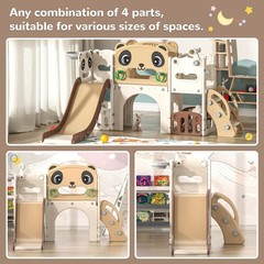 9 in 1 Toddler Slide and Climber Playset Indoor Outdoor Kids Slide with