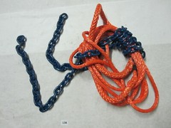Heavy Duty 10’ Nylon Rope W 2 chains 4’ & 3’ Hanging Tree Outdoor Swings Hammock
