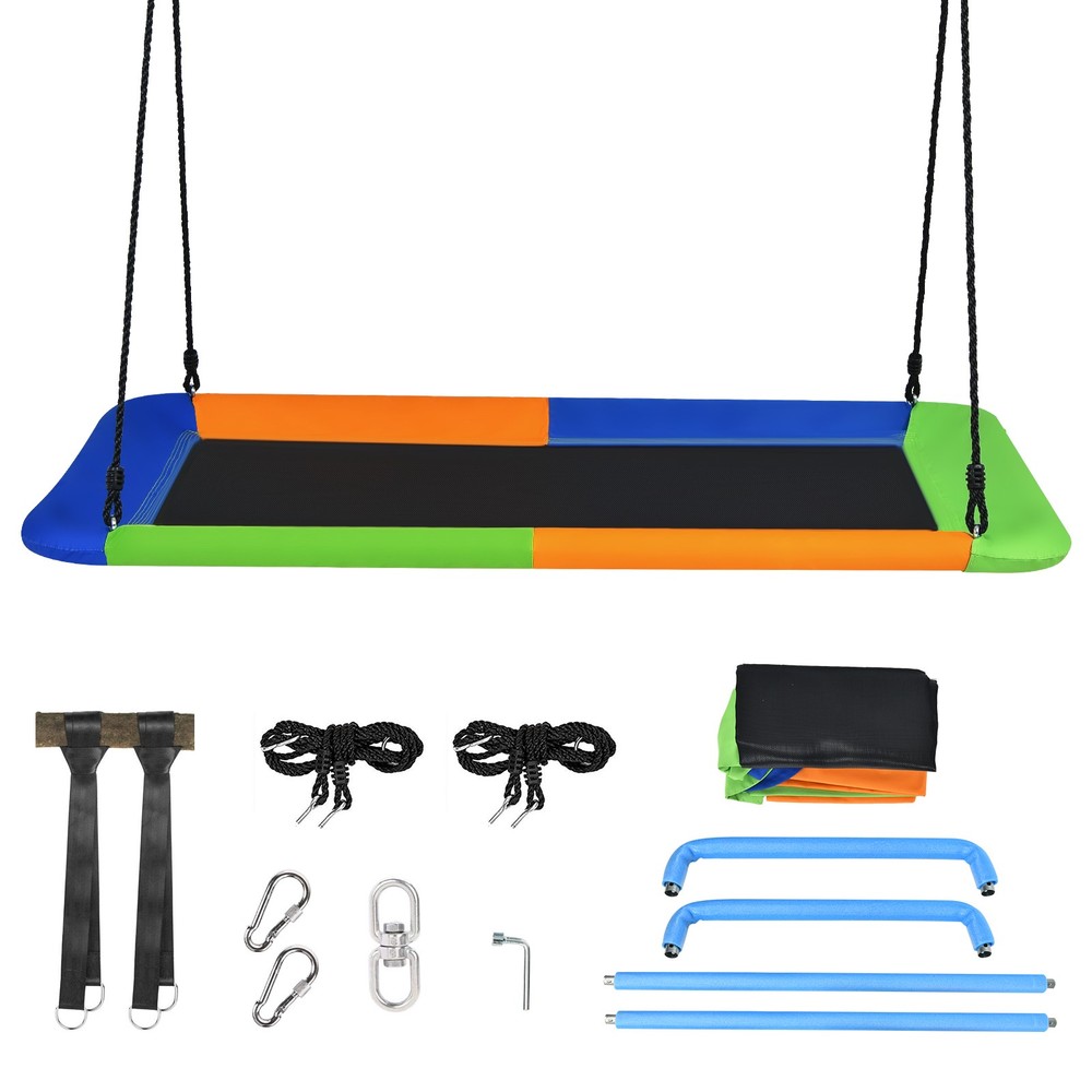 700lb Giant 60″ Platform Tree Swing Outdoor w/ 2 Hanging Straps