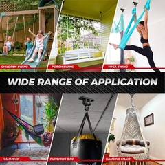 [Premium] Swing Hanger, Heavy Duty 10MM Solid Swing Set Hardware, Swing Hooks…