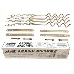 Metal Ground Anchor Kit – 4pcs Auger-Style 12 3/4″ ea. All Hardware Included….