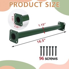 16.5″ Outdoor Monkey Bars for Backyard – Set of 12,Green Metal Outdoor/Indoor…
