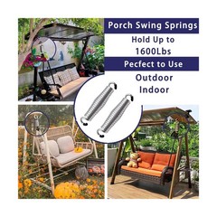 2Pack Heavy Duty Porch Swing Springs, 1600lb Capacity, Corrosio… Fast USA SHIP