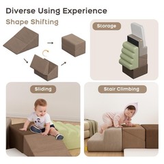 6-Piece Climbing Foam Blocks Playset – Soft Indoor Activity Toys for Toddlers…