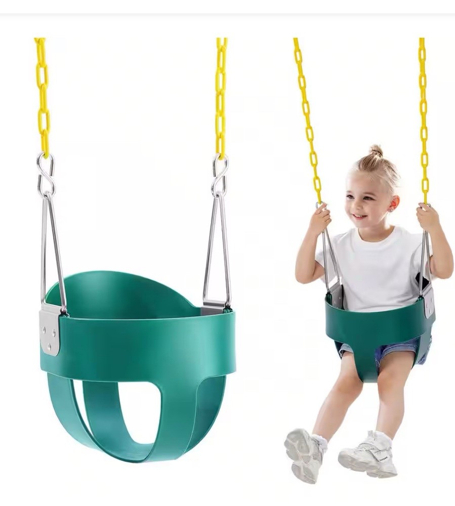 Toddler Swing, Baby Swing Outdoor –High Back Full Bucket Swing Set for Ages 1…