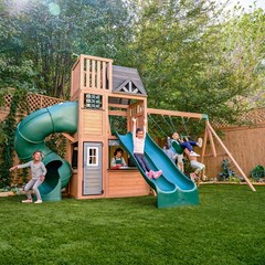 SWING SET PLAYSET OUTDOOR PLAYGROUND WOODEN BACKYARD EQUIPMENT CHILDREN KIDKRAFT