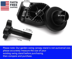 Garden Swing Plastic Fittings 2Pcs,Porch Patio Swing Frame Parts,Outdoor Patio S