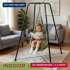 Sensory Swing Stand Frame with Pod Chair and Swings Set Kid Heavy Duty Metal Swi