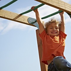 Swing-N-Slide WS 4564 Metal Monkey Bars with Six 21.5″ Metal Rungs with Hardw…