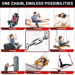 1000LB Heavy Duty Hanging Swing Chain, 6mm Thick 304 Stainless Steel Hanging …
