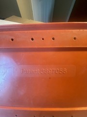 Vintage Red Swing with Original Chains Patent # 3897056