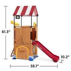 Play & Fold Away Toddler Climber, Kids Playhouse for Ages 2-5 Pirate Ship