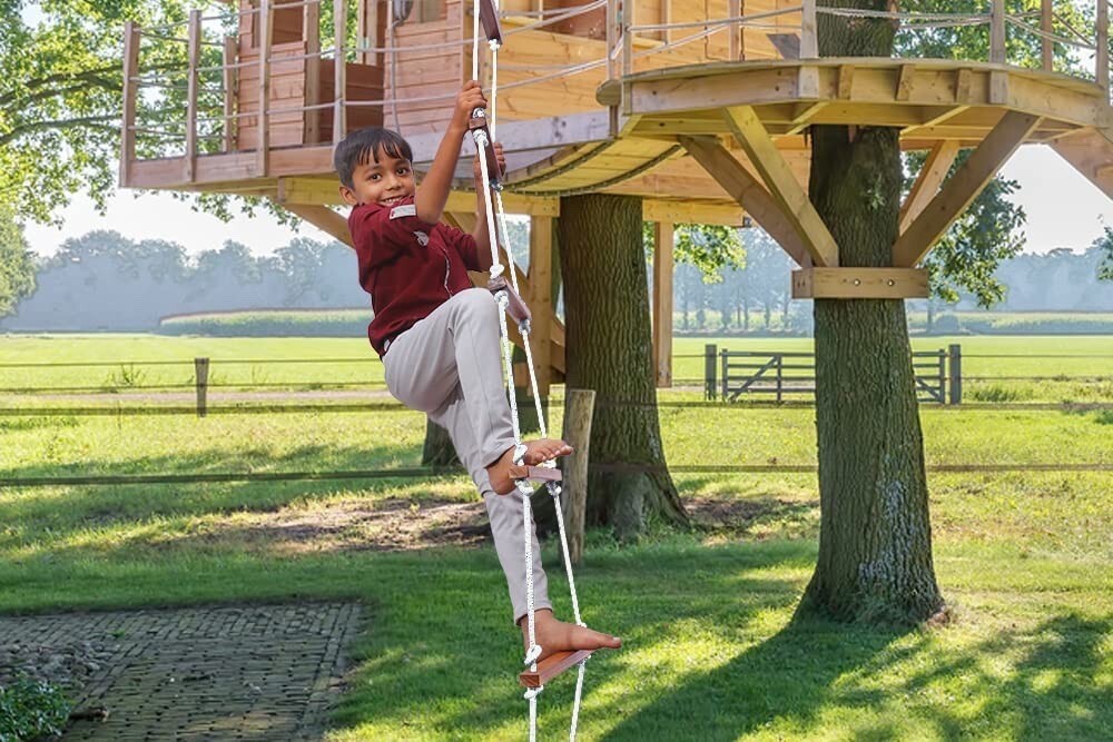 Rope Climbing Ladder Indoor/Outdoor for Kids – Ninja Ladder, Kid 4 to10 years.