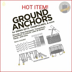 Metal Ground Anchor Kit – 4pcs Auger-Style 12 3/4″ ea. All Hardware Included. Ea