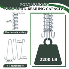 SHENGHUISS Shock Absorbing Spring 2 Pcs 304 Stainless Steel for Silver