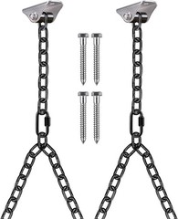 BeneLabel 2Pcs 81″ (6.75 ft) Heavy Duty Porch Swing Chain with Silent Swing Hang
